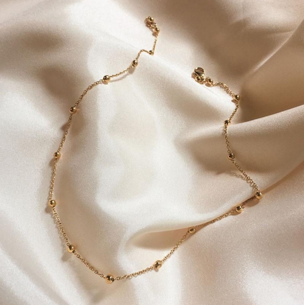 Dainty Gold Satellite Choker